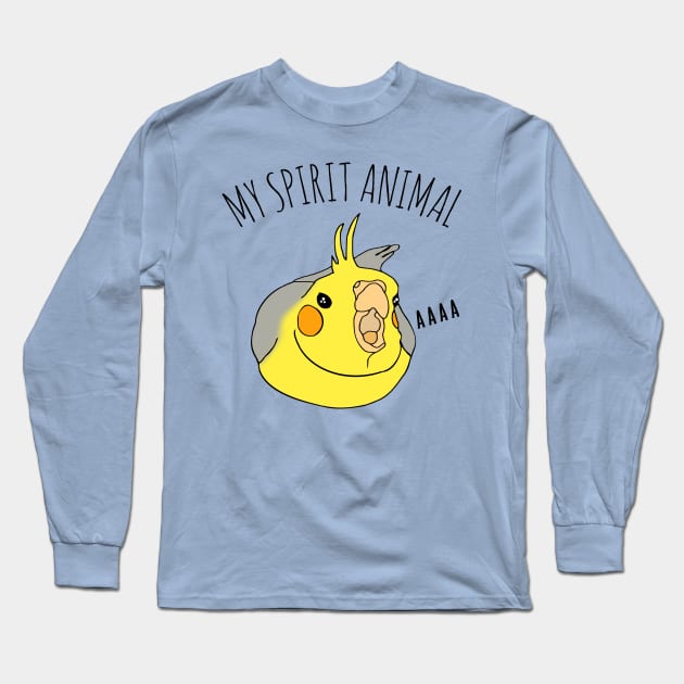 my spirit animal is an angry cockatiel Long Sleeve T-Shirt by FandomizedRose